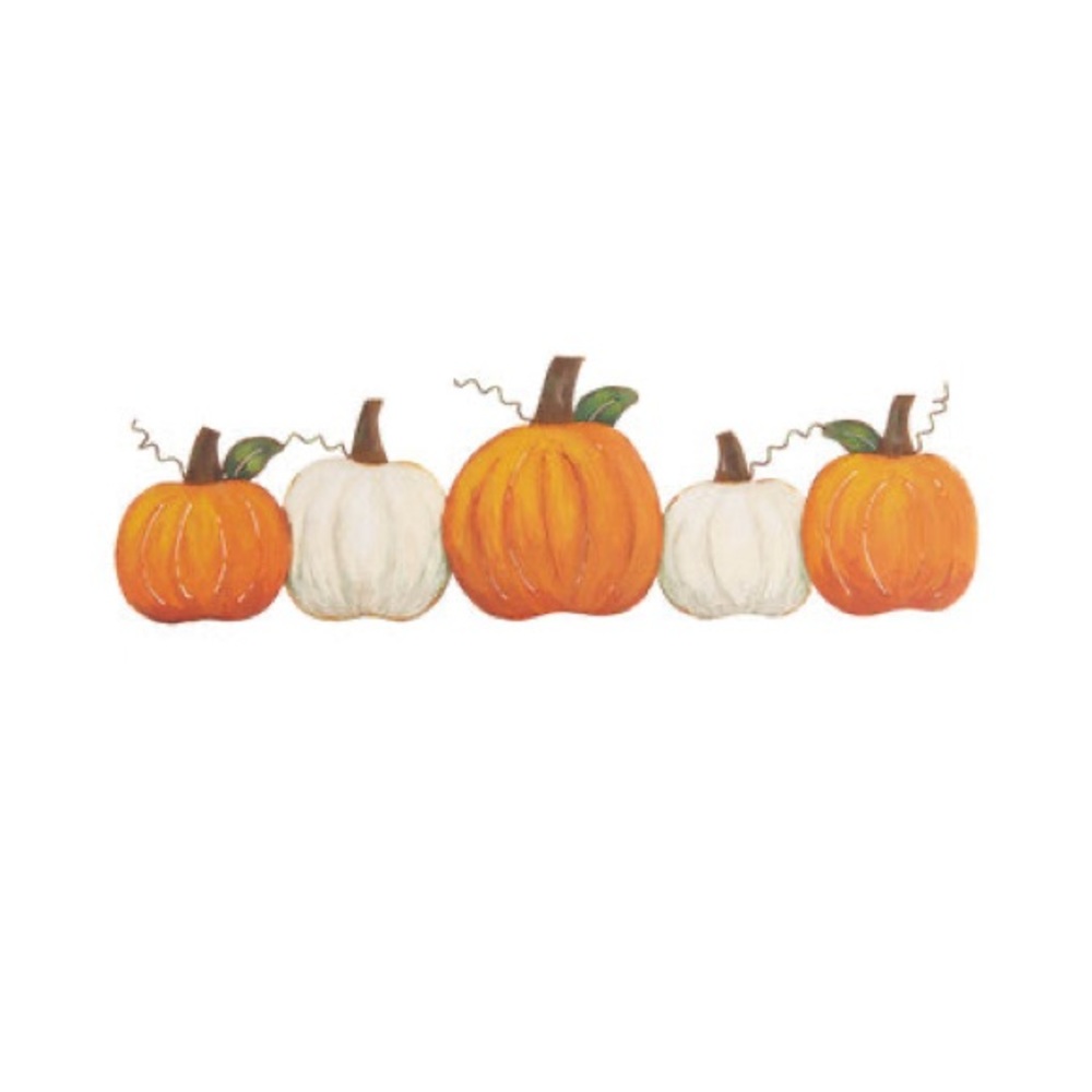 Pumpkins in a Row by The Round Top Collection.